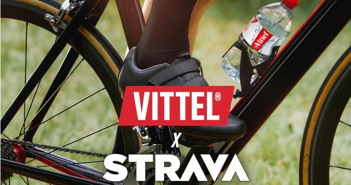 Vittel x Strava banner campaign