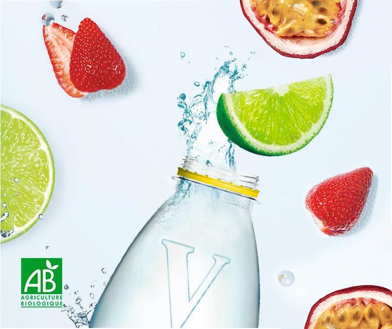 Bouteille avec fruit